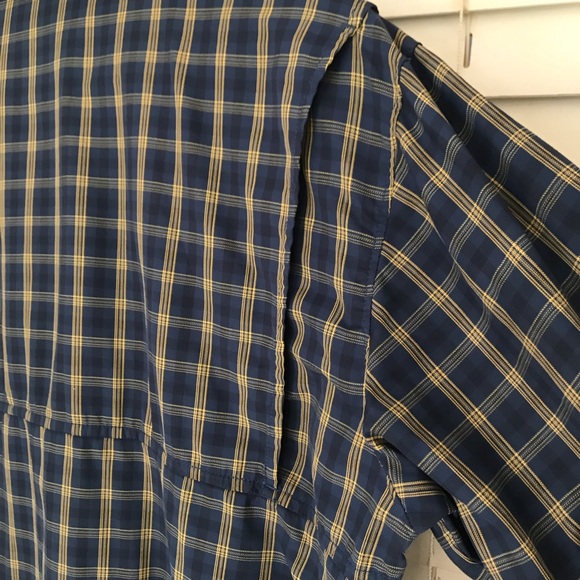 Columbia Men's Omni Shade Button Down Vented Shirt / Windbreaker M Blue / Yellow - Picture 7 of 16